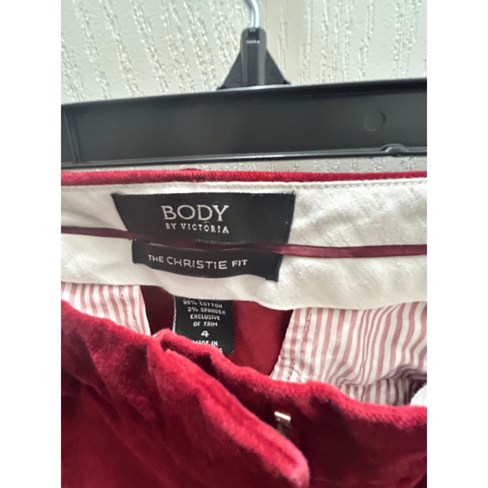 Vintage Body by Victoria Christie Fit Burgundy Velour Bootcut Pants Size 4 Y2K - Picture 2 of 5